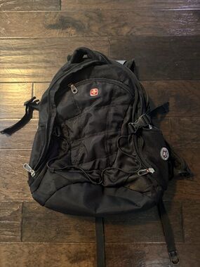 Swiss Army Black Men's Technical Technology Backpack - Casual Everyday Carry